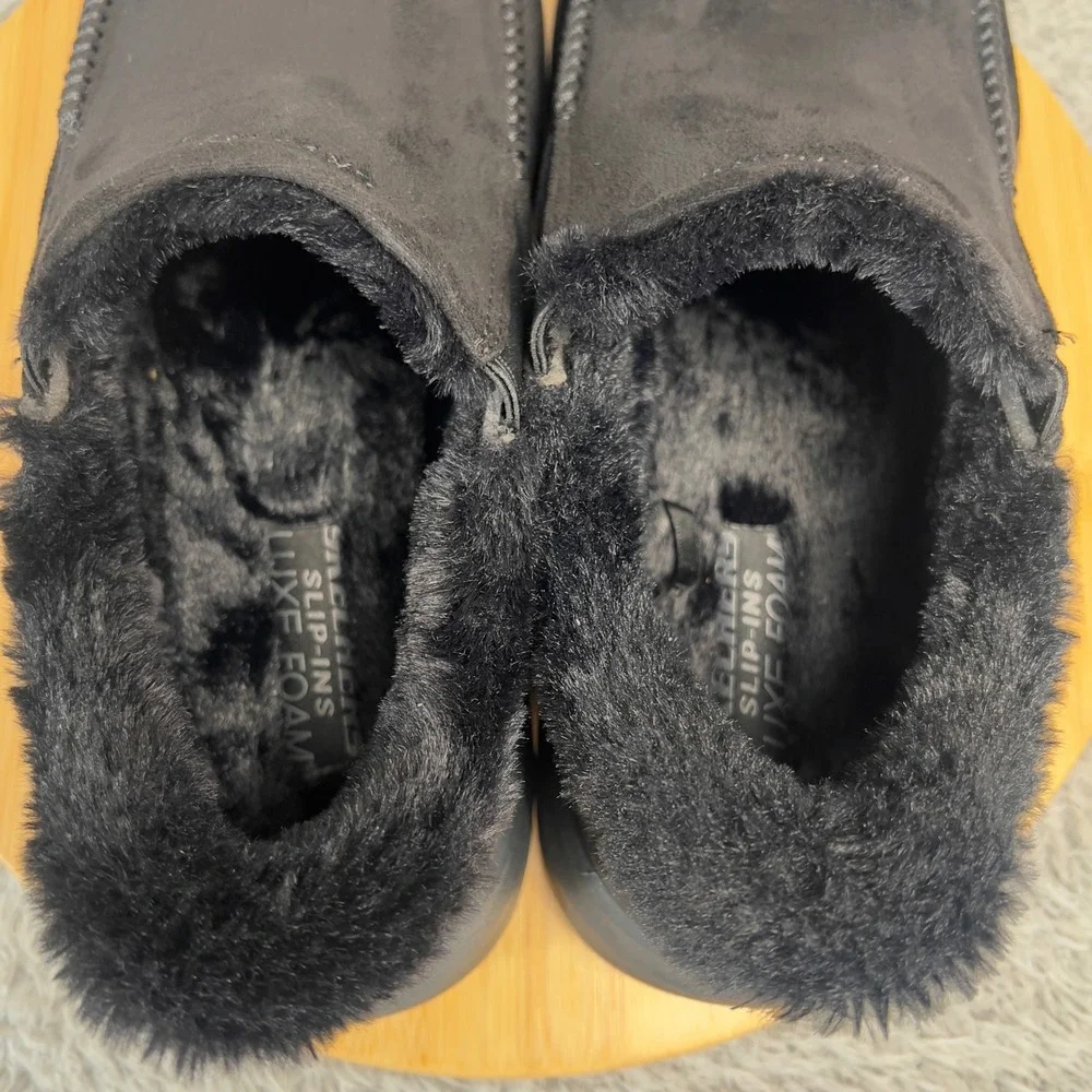 Skechers Hands Free Slip Ins Murette Scofield Mens 11 Black Fur Loafers 205606